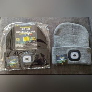 Two LED Beanie Hats with Light